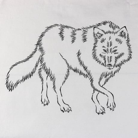 HOFI-028 ペンアートＴシャツ：31. ハイイロオオカミ
