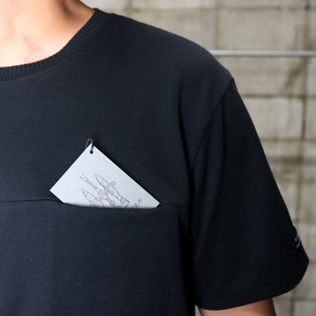 HOFI-019 インド超長綿 シームポケットＴシャツ：ブラック