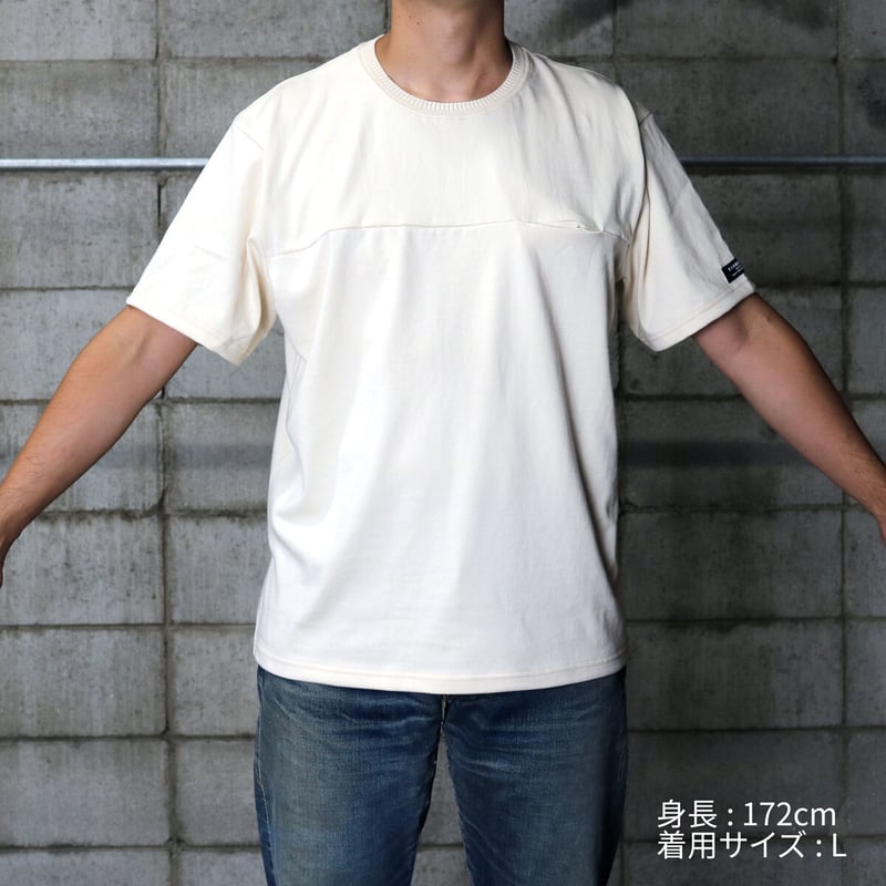 HOFI-019 インド超長綿 シームポケットTシャツ：生成り | 東大阪繊維