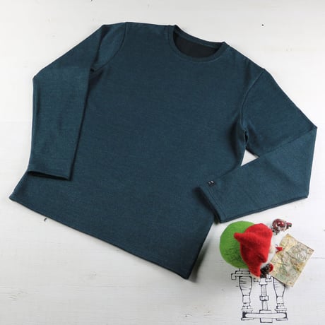 HOFI-016 リネンウールモンスターオンス 長袖Ｔシャツ： グリーン