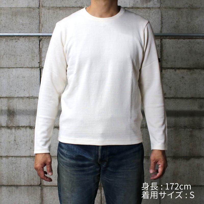 HOFI-049［モンスターオンス］リネンウール長袖Tシャツ：ミスト | 東