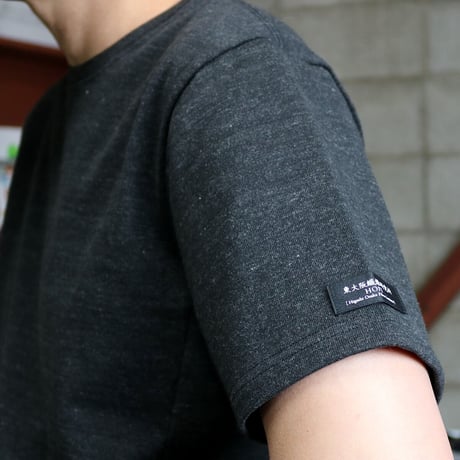 HOFI-024 ペルー超長綿 サイドポケットＴシャツ：チャコール