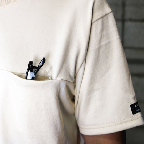 HOFI-019 インド超長綿 シームポケットＴシャツ：生成り