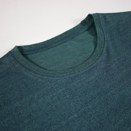 HOFI-052 リネンコットン強撚Ｔシャツ：グリーンネイビー