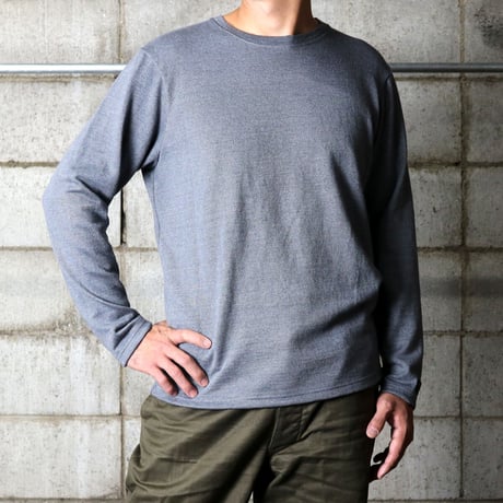 HOFI-016 リネンウールモンスターオンス 長袖Ｔシャツ： スティール
