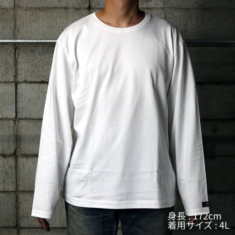 HOFI-023 オーガニック超長綿 タック襟長袖Tシャツ：ブラック | 東