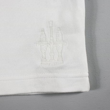 HOFI-027-emb [SHIRO-T] reboot vintage code.01（撚糸機 ホワイト刺繍）
