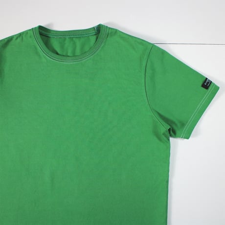 HOFI-021 オーガニック超長綿 タック襟Ｔシャツ：グリーン