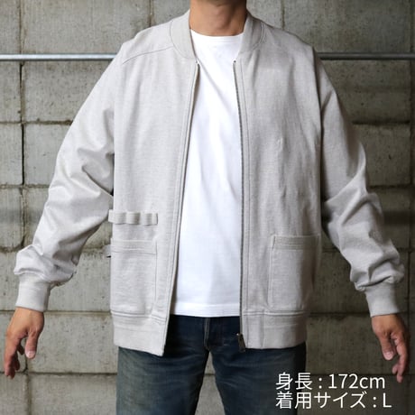 HOFI-025 ペルー超長綿モンスターオンスブルゾン：チャコールネイビー