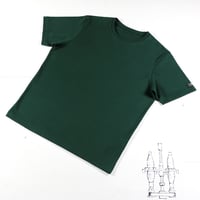 HOFI-021 オーガニック超長綿 タック襟Ｔシャツ：フォレストグリーン