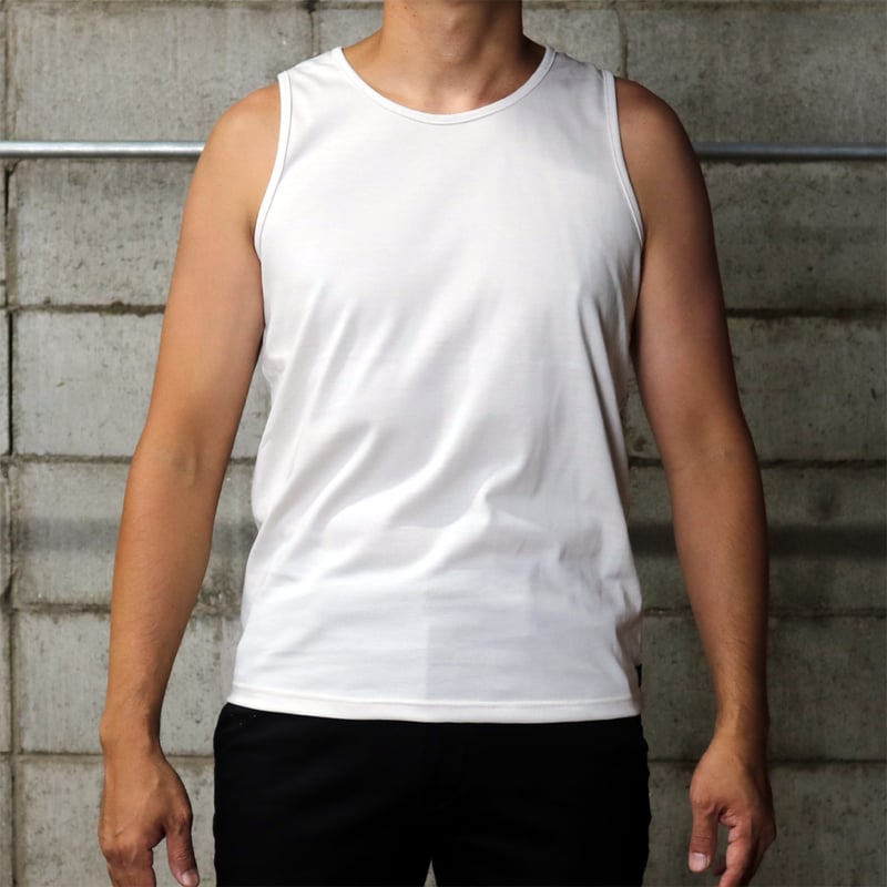 HOFI-036 インド超長綿 強撚タンクトップ：シルバー | 東大阪