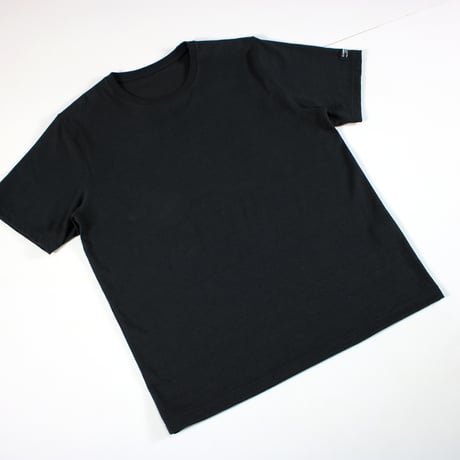 HOFI-052 リネンコットン強撚Ｔシャツ：ブラック