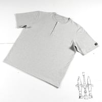 HOFI-031 ペルー超長綿 ヘンリーネックＴシャツ：グレー
