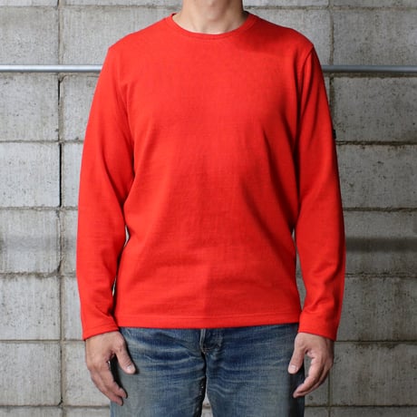 HOFI-049［モンスターオンス］リネンウール長袖Ｔシャツ：レッド