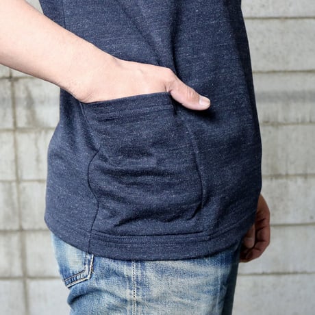 HOFI-024 ペルー超長綿 サイドポケットＴシャツ：ネイビー