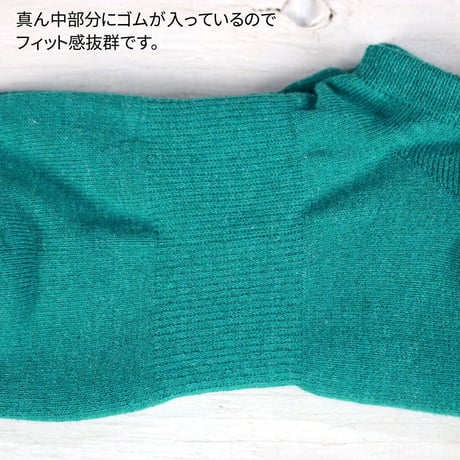 HOFI-01-001 パイルスニーカーソックス：メランジピーコック