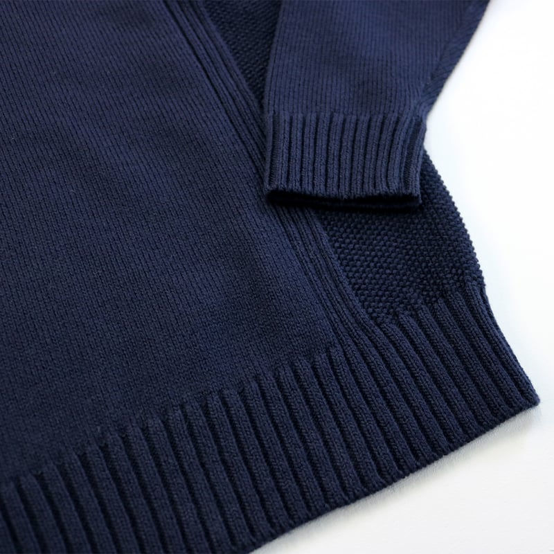 HOFI-038 コットンウールセーター：ネイビー | 東大阪繊維研究所 works