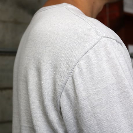 HOFI-016 リネンウールモンスターオンス 長袖Ｔシャツ： シルバー