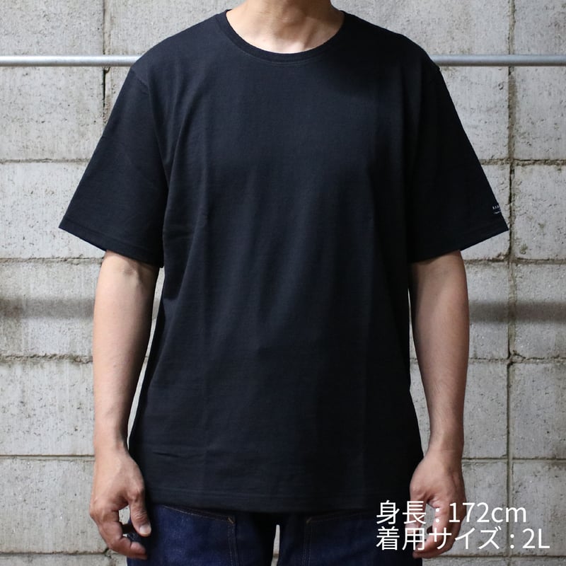 HOFI-052 リネンコットン強撚Tシャツ：ブラック | 東大阪繊維研究所