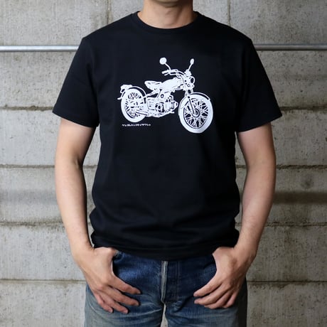 HOFI-028 ケシゴムハンコＴシャツ：ビンテージバイク