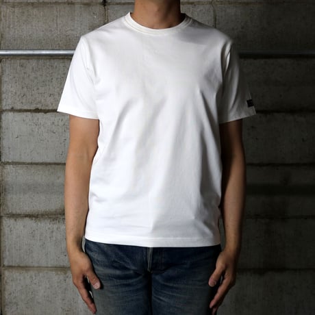 HOFI-021R オーガニック超長綿 タック襟Ｔシャツ：ホワイト