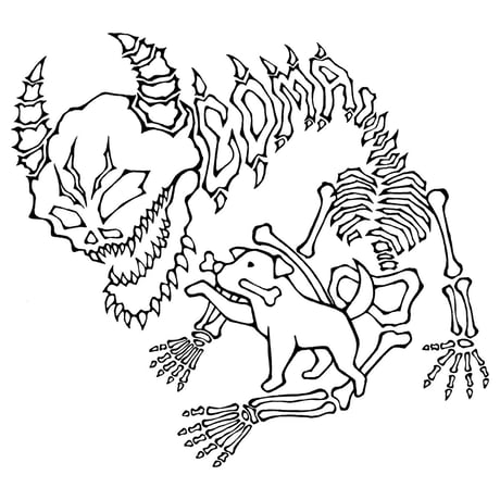 HOFI-028 ペンアートＴシャツ：9. COMA (dog+bone)