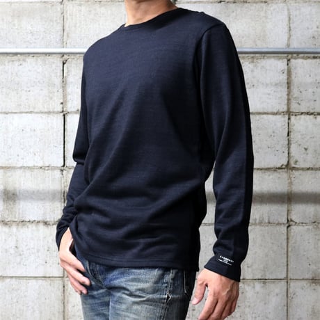 HOFI-016 リネンウールモンスターオンス 長袖Ｔシャツ：ダークネイビー