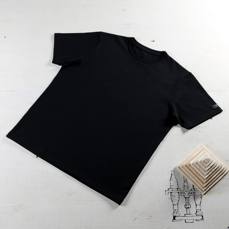 HOFI-017 エジプト超長綿 ハイツイストTシャツ：ブラック | 東大阪
