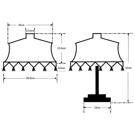 【Double virtue】hand-knit lamp shade：ネイビー