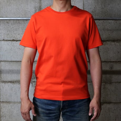 HOFI-021 オーガニック超長綿 タック襟Ｔシャツ：トマトレッド