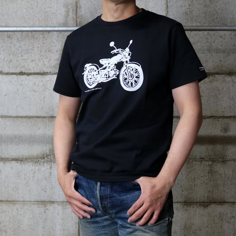 HOFI-028 ケシゴムハンコＴシャツ：ビンテージバイク