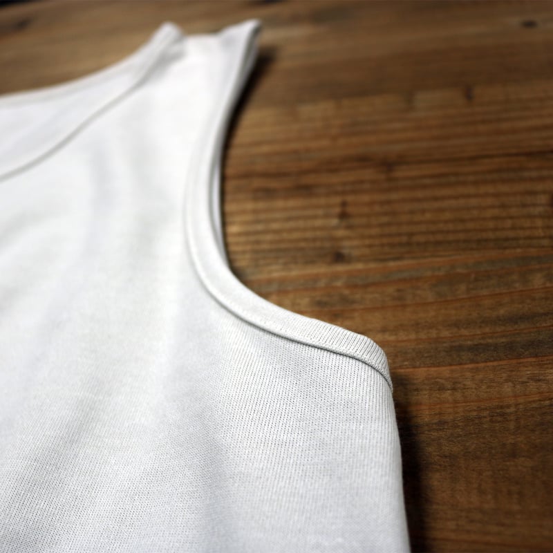 HOFI-036 インド超長綿 強撚タンクトップ：シルバー | 東大阪繊維研究