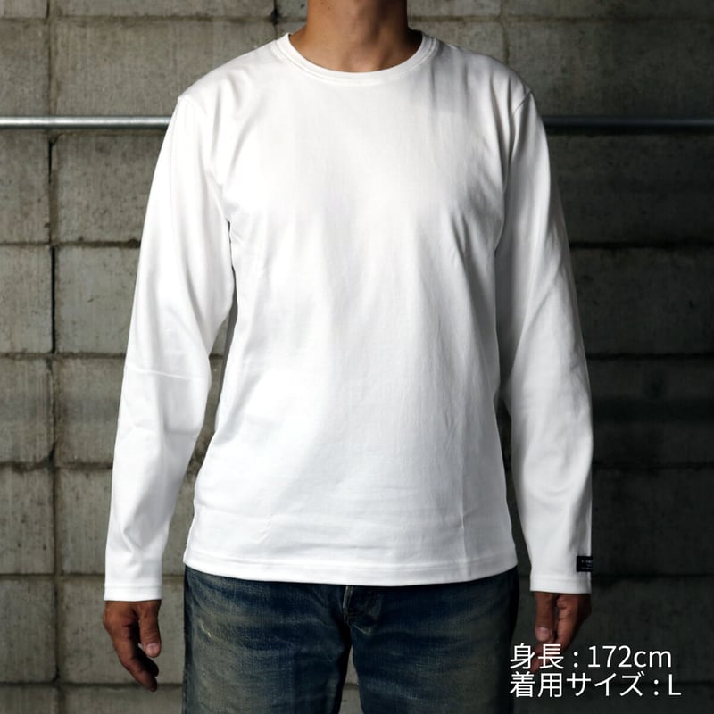 ホワイトタックシャツ 長袖 オフホワイト 【ウォッシャブル】ブラウス 長袖 クルーネックプル