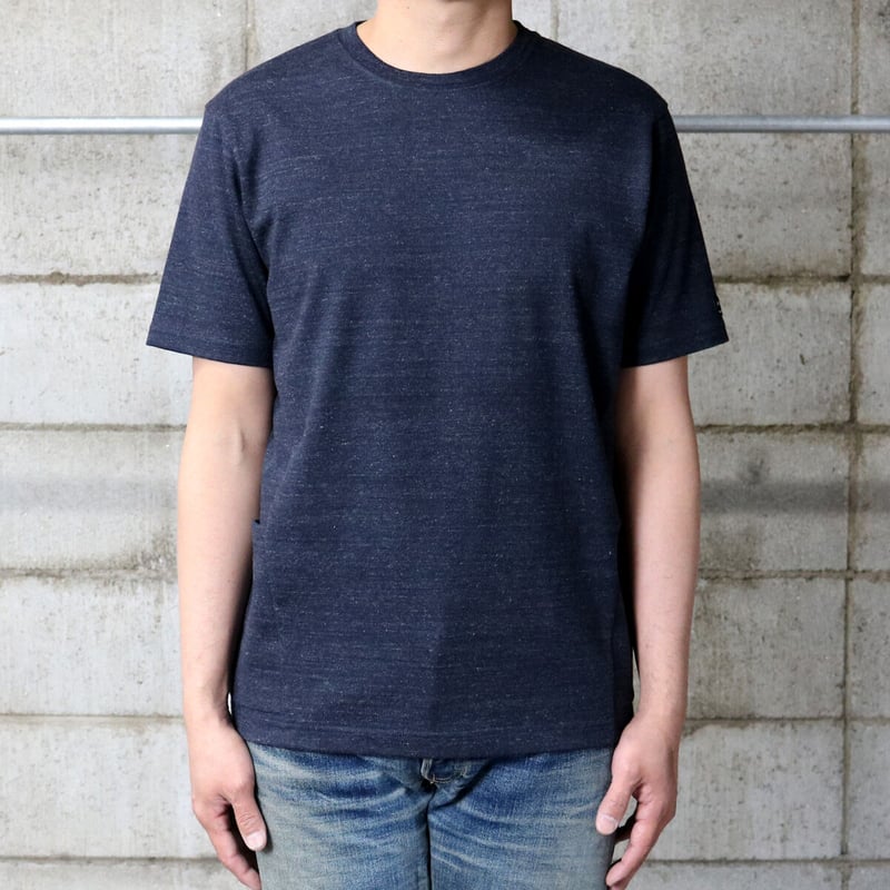HOFI-024 ペルー超長綿 サイドポケットTシャツ：ネイビー | 東大阪
