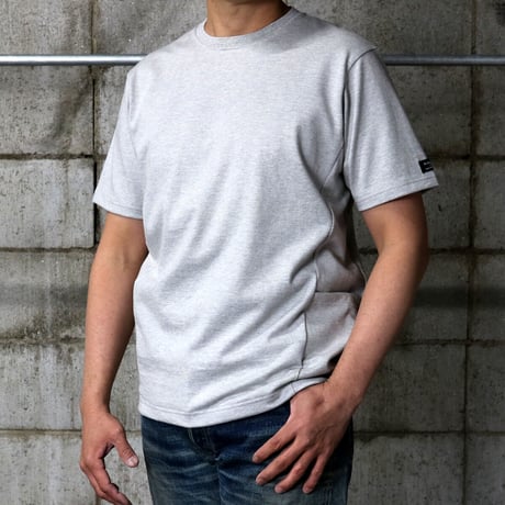 HOFI-024 ペルー超長綿 サイドポケットＴシャツ：グレー