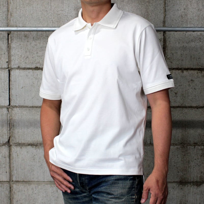 HOFI-026 オーガニック超長綿 タック襟ポロシャツ：ホワイト | 東大阪
