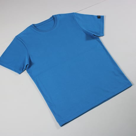 HOFI-021R オーガニック超長綿 タック襟Ｔシャツ：スカイブルー