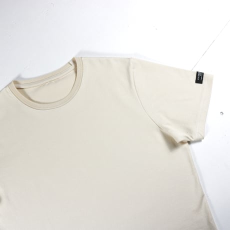 HOFI-021 オーガニック超長綿 タック襟Ｔシャツ：ナチュラル