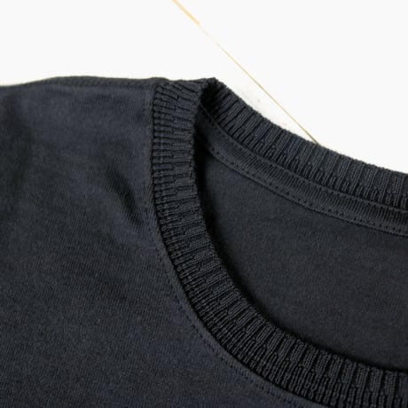 HOFI-019 インド超長綿 シームポケットＴシャツ：ブラック