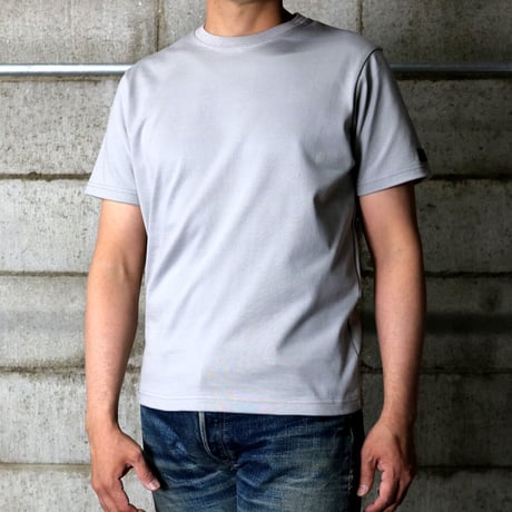 HOFI-021 オーガニック超長綿 タック襟Ｔシャツ：グレー