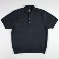 HOFI-047R リネンニットポロ：デニム
