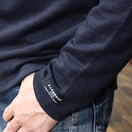 HOFI-016 リネンウールモンスターオンス 長袖Ｔシャツ：ダークネイビー