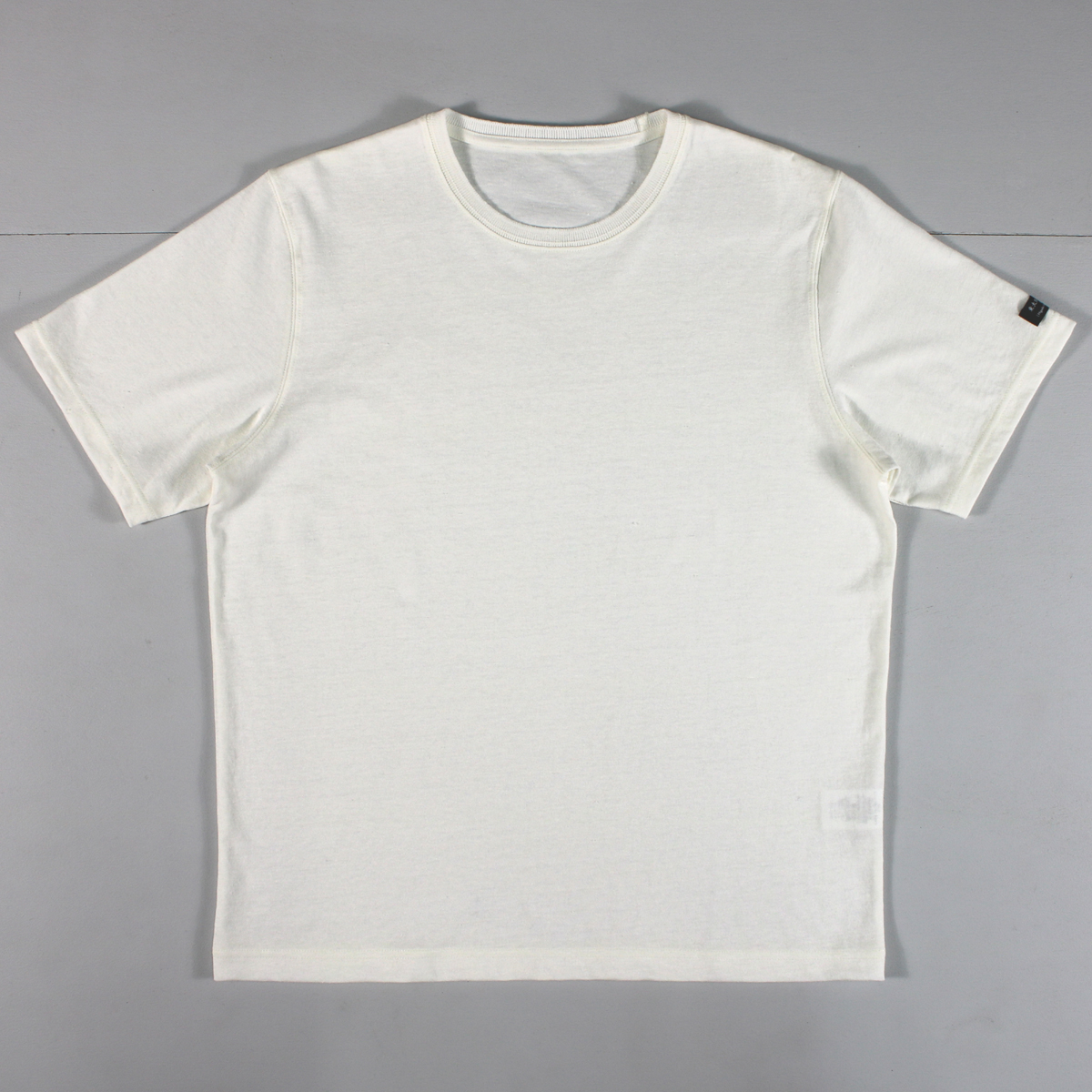 maillot リネン 半袖Tシャツ ホワイト サイズ2 HOFI-052 リネンコットン強撚Tシャツ：ホワイト | 東大阪繊維研究所