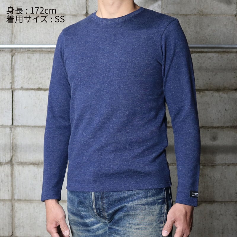 HOFI-016 リネンウールモンスターオンス 長袖Tシャツ：ブルー | 東