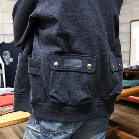 HOFI-025 ペルー超長綿モンスターオンスブルゾン：チャコールネイビー