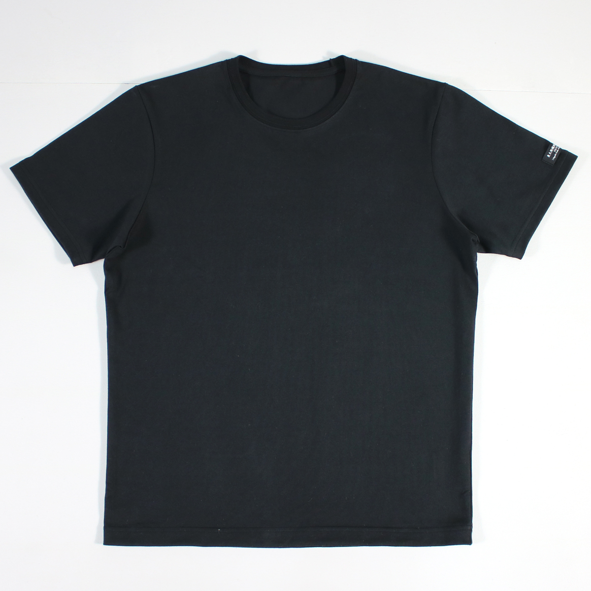 HOFI-021R オーガニック超長綿 タック襟Tシャツ：ブラック | 東大阪