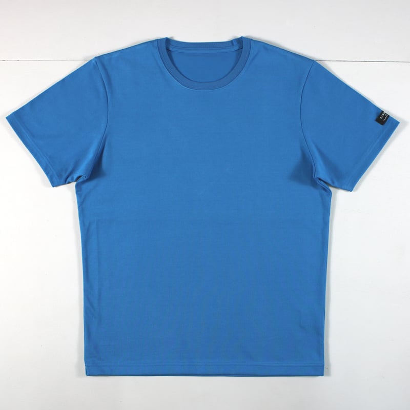 HOFI-021R オーガニック超長綿 タック襟Tシャツ：スカイブルー | 東
