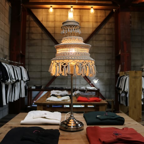 【Double virtue】hand-knit lamp shade：ナチュラル