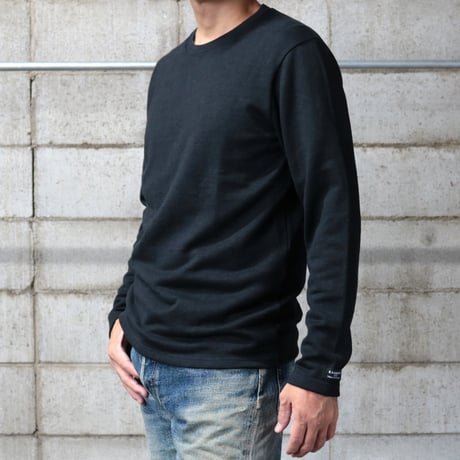 HOFI-016 リネンウールモンスターオンス 長袖Ｔシャツ： ブラック