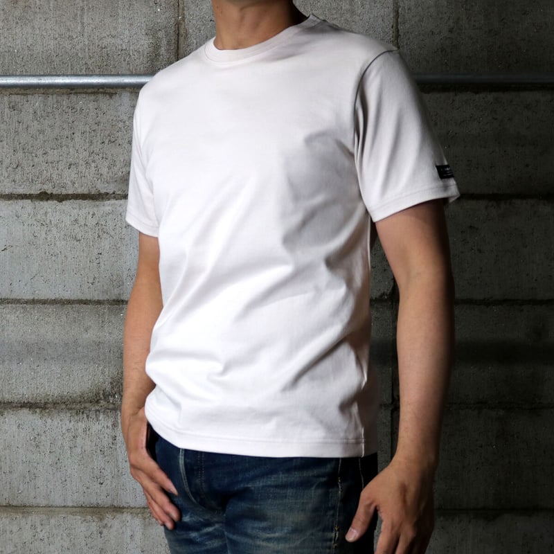 HOFI-021 オーガニック超長綿 タック襟Tシャツ：アッシュ | 東